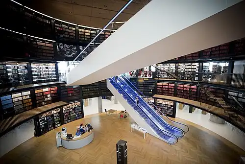 Part of the interior of the Library of Birmingham