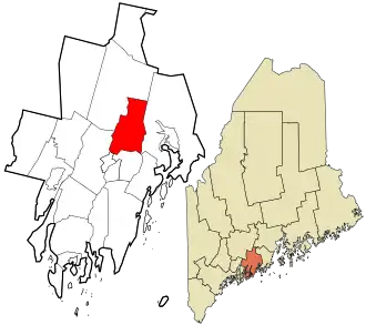 Location in Lincoln County and the state of Maine.