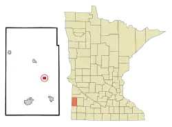 Location of Arco within Lincoln County, Minnesota