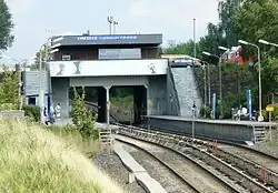 Ticket offices above the tracks were a common feature on the eastern lines, such as at Linderud
