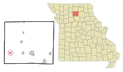 Location of Meadville, Missouri