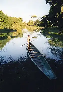 Tourist metal bongo on the Guaratico River