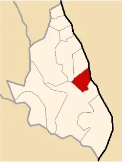 Location of Santiago de Paucaray in the Sucre province