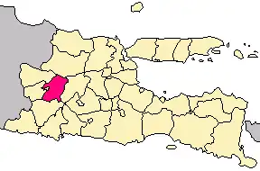 Location within East Java