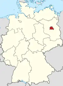 Berlin highlighted in Germany