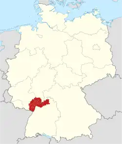 Location of the Rhine-Neckar Metropolitan Region in Germany