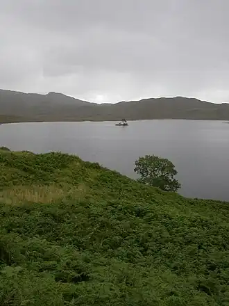 Loch Tearnait and Crannog from Leacraithnaich