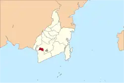 Location within the Province of South Kalimantan