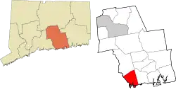 Clinton's location within the Lower Connecticut River Valley Planning Region and the state of Connecticut