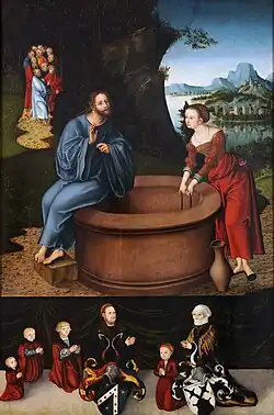 Christ and the Samaritan Woman, by Lucas Cranach the Elder