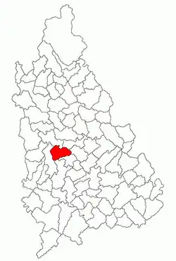 Location in Dâmbovița County