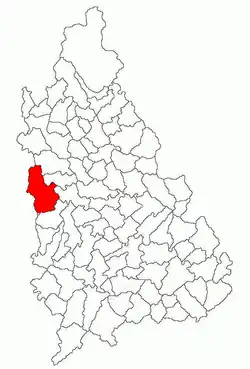 Location in Dâmbovița County