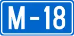 Bosnia and Herzegovina M18 road shield