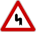 Double curve, first to the left