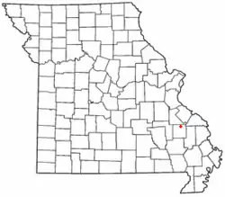 Location in Missouri