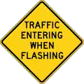 W2-10 Traffic Entering When Flashing