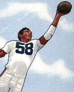 Mac Speedie on a 1950 Bowman football card.