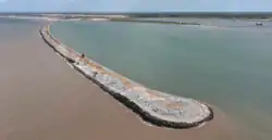 Breakwater aerial view