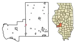 Location in Macoupin County, Illinois