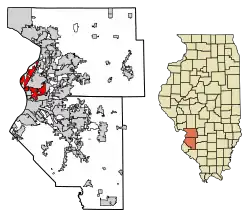 Location in Madison County, Illinois