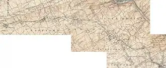 Map of the historic Philadelphia Main Line, c. 1895