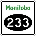 Provincial Road 233 marker