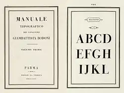 Bodoni's posthumous Manuale Tipografico, 1818