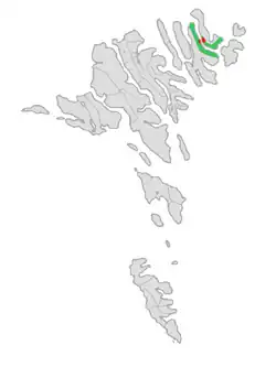 Location of Hvannasunds kommuna in the Faroe Islands