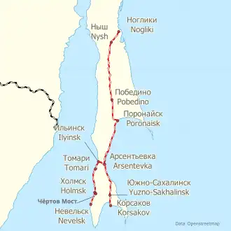 Sakhalin railway network