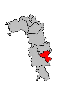 Location of the canton in the arrondissement of Briey