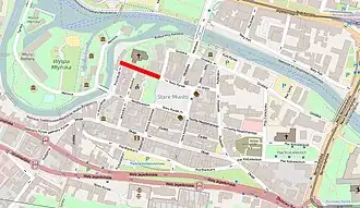 Location of the Street in Bydgoszcz