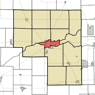 Location of Eel Township in Cass County