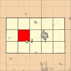 Location within Harvey County