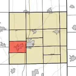 Location of Keyser Township in DeKalb County