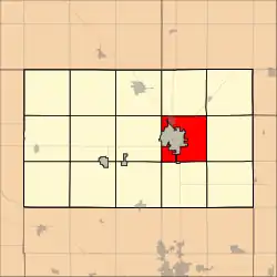 Location within Harvey County