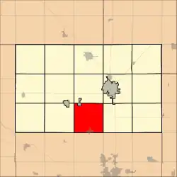 Location within Harvey County