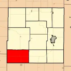 Location in Bourbon County