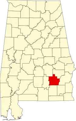 State map highlighting Pike County