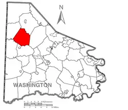 Location of Cross Creek Township in Washington County