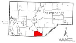 Location of Fairfield Township in Crawford County