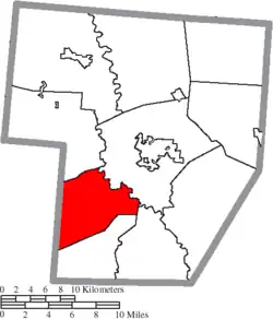 Location of Concord Township in Fayette County
