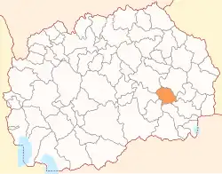 Location of Konče Municipality
