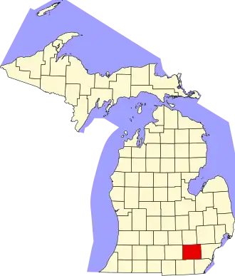 Washtenaw County map