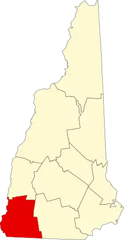 Cheshire County map