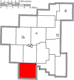 Location of Jackson Township in Noble County