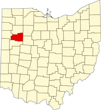 State map highlighting Allen County