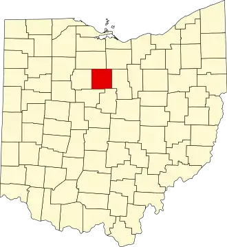 State map highlighting Crawford County