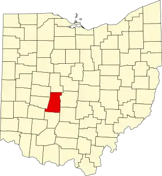State map highlighting Madison County