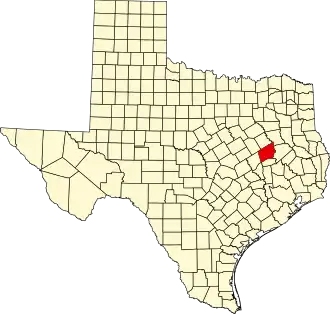 State map highlighting Leon County