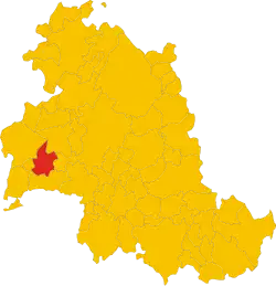 Position of Panicale within the Province of Perugia